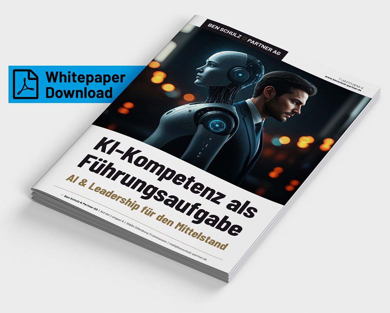 Whitepaper Download KI-Kompetenz als Führungsaufgabe herunterladen – AI & Leadership für den Mittelstand